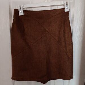 Elegant Brown Mini Skirt